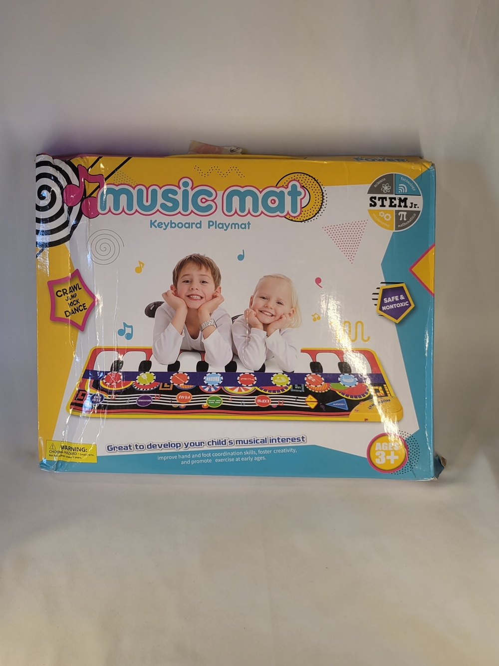 STEM Jr. Music Mat Keyboard Playmat Kids Floor Piano Toy NIB Damaged Box